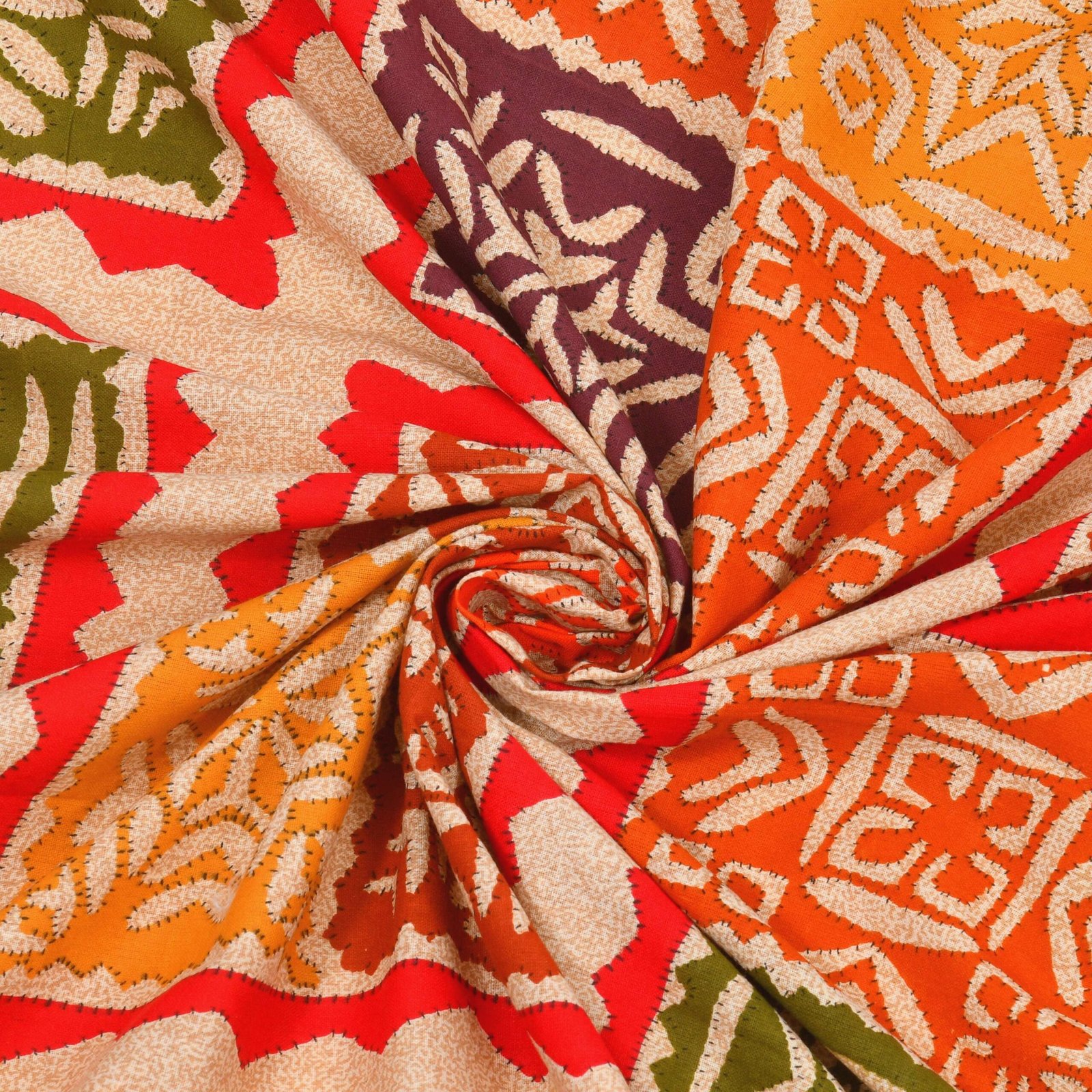 Rajasthani Traditionally Printed Cotton Doublebed Bedsheet With Pack of 2 Pillow Covers - Image 5